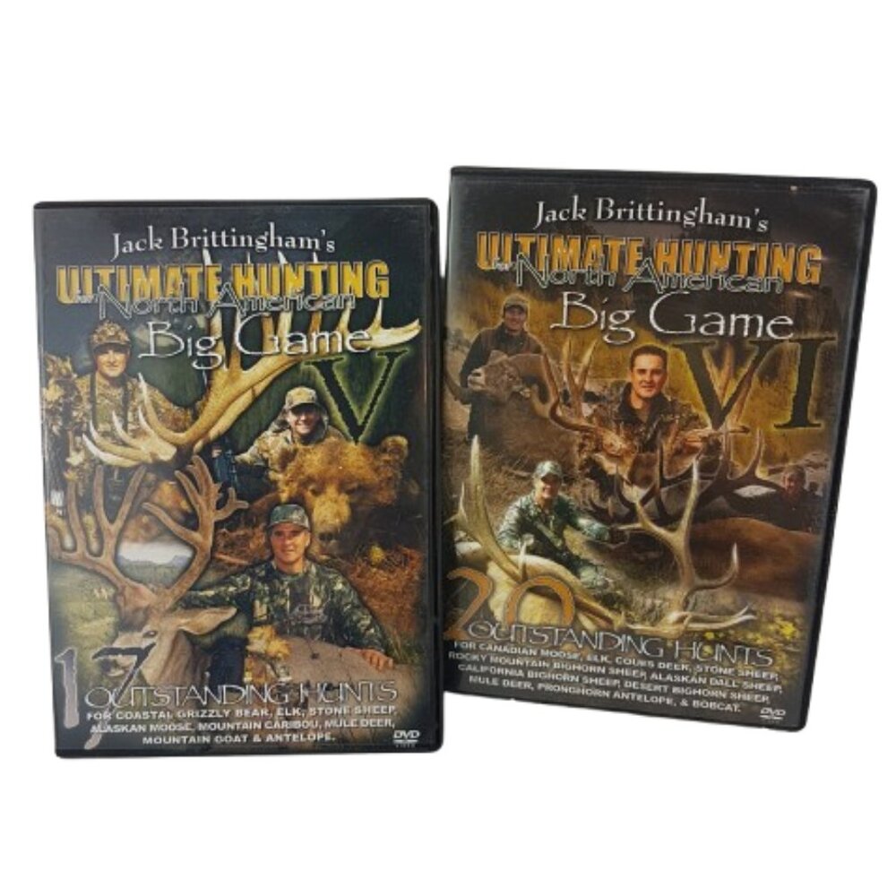 Lot of 2 Hunting DVDs Jack Brittingham's Ultimate Hunting Big Game Volume V & VI